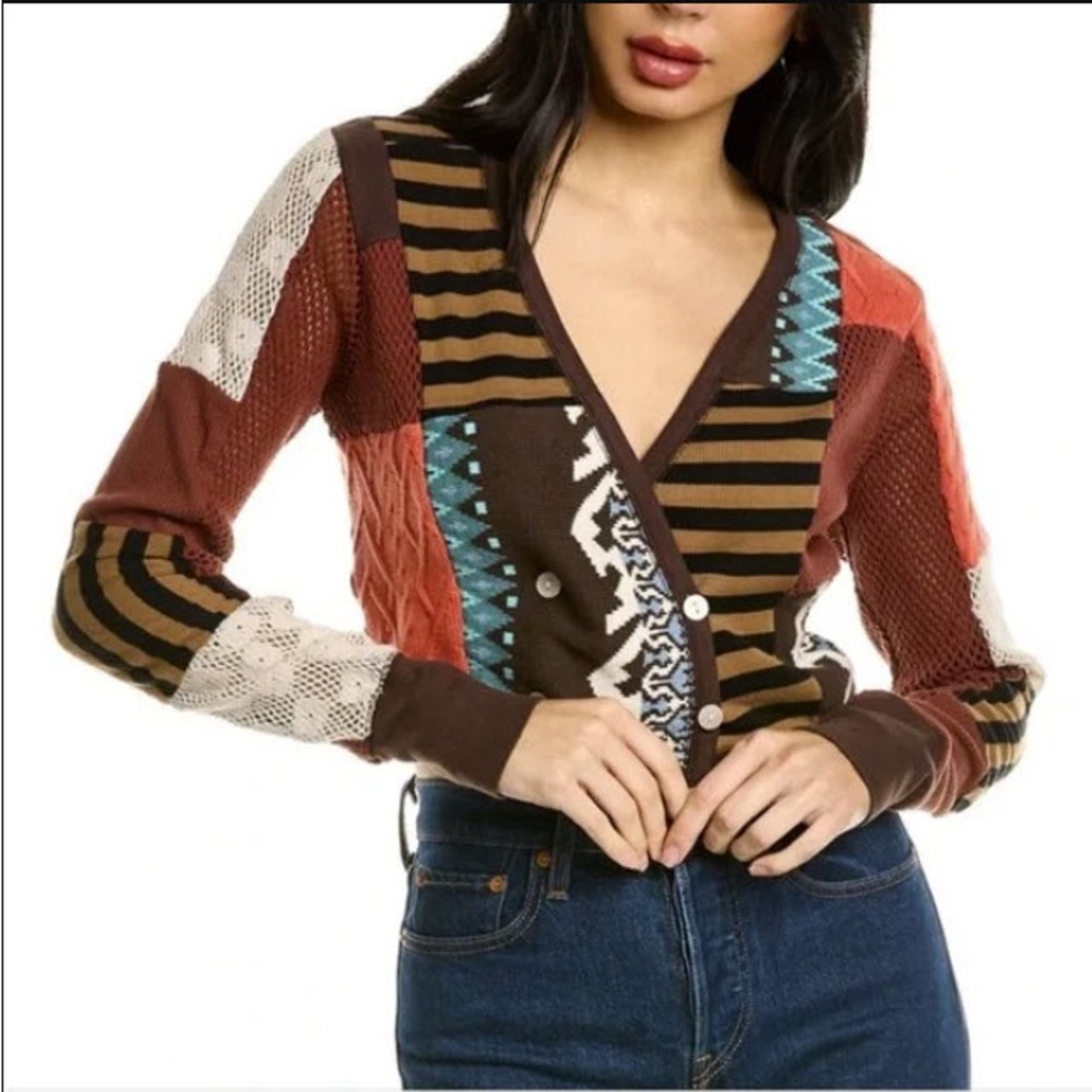 Free People Pieces of Me - Moody Combo Boho Sweater